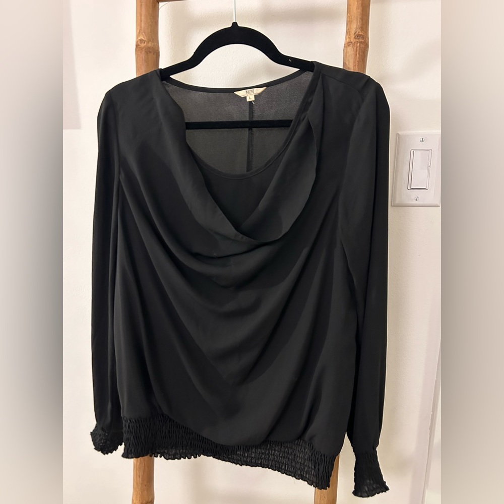 Black sheer blouse
